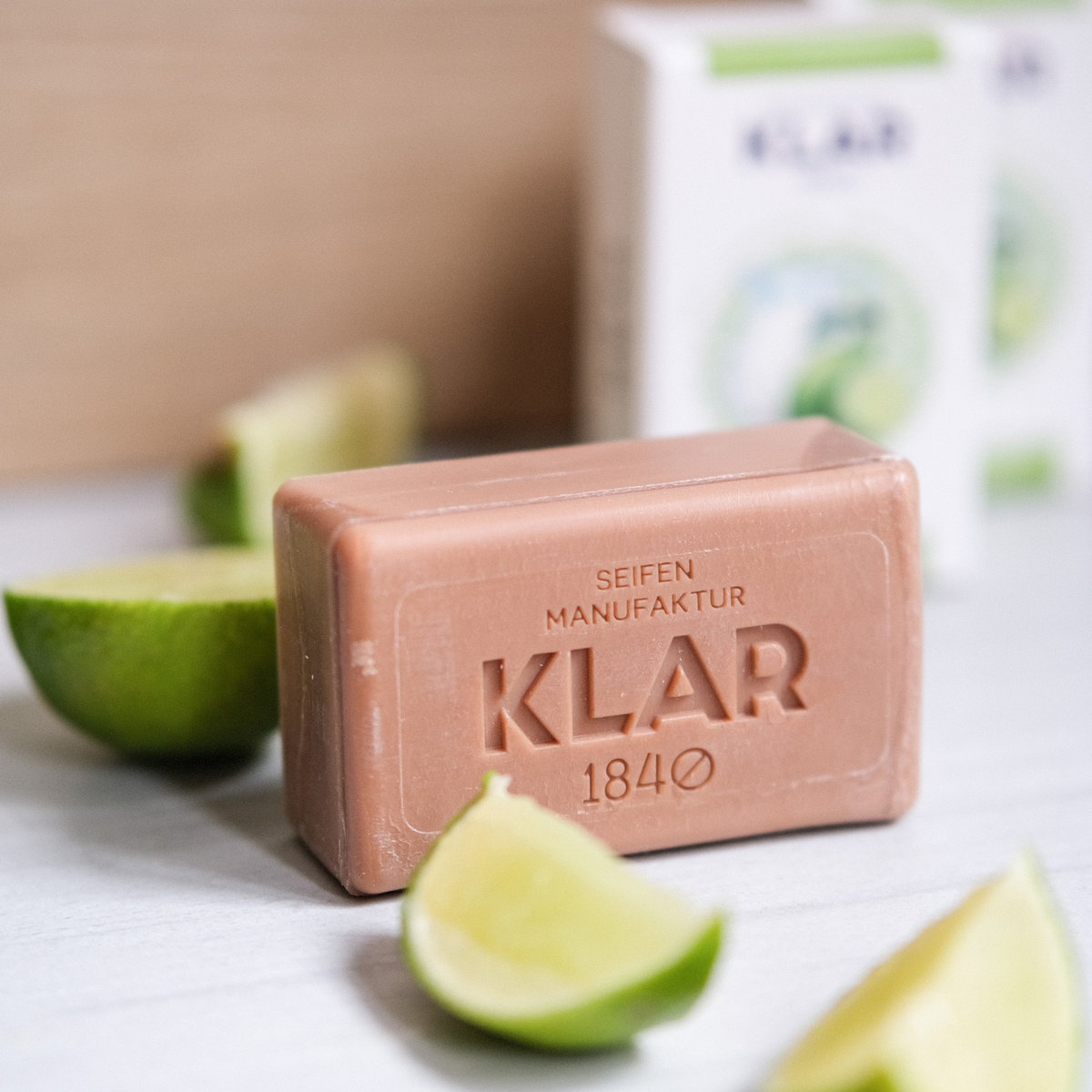 Buttermilch- & Limettenseife 100g, Cosmos zertifiziert, palmölfrei Klar Seifen