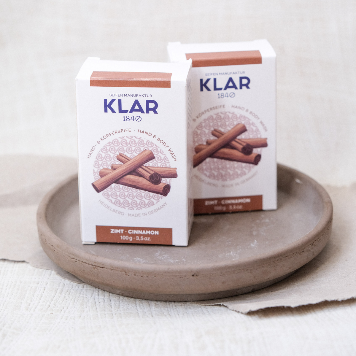 Zimtseife 100g, Cosmos zertifiziert, palmölfrei Klar Seifen