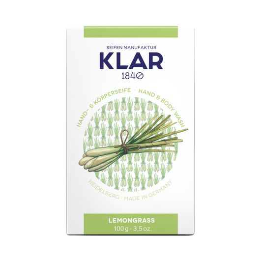 Lemongrassseife 100g, Cosmos zertifiziert, palmölfrei Klar Seifen