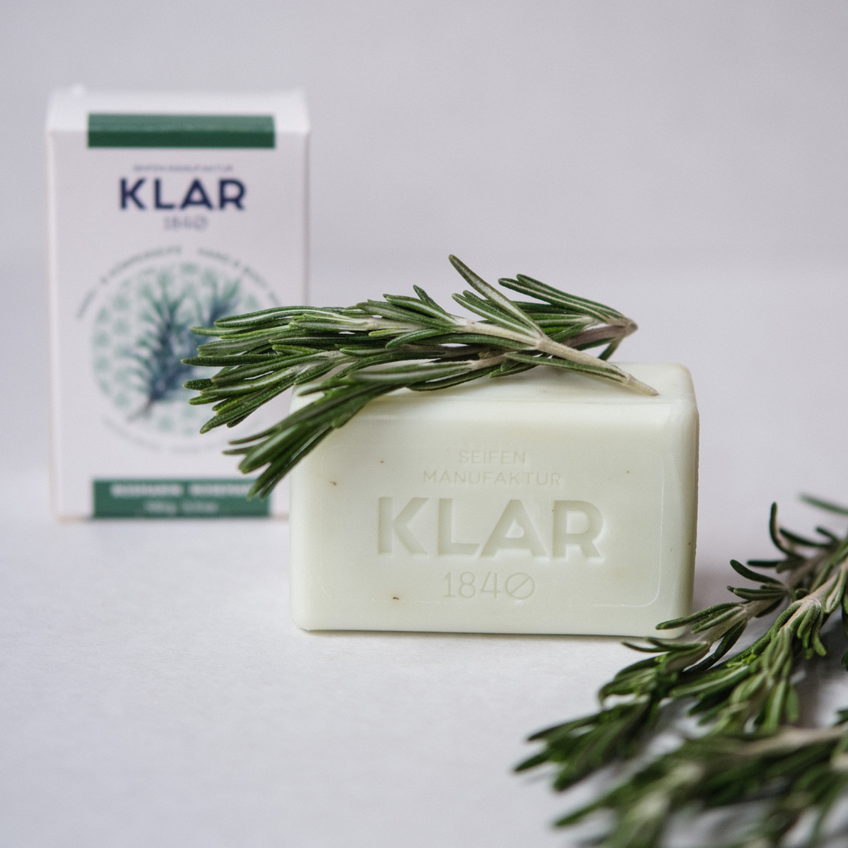 Rosmarinseife 100g, Cosmos zertifiziert, palmölfrei Klar Seifen