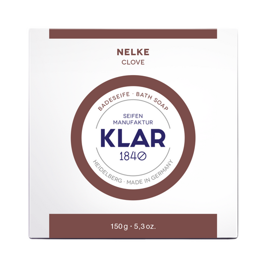Badeseife Nelke 150g, Cosmos zertifiziert, palmölfrei Klar Seifen