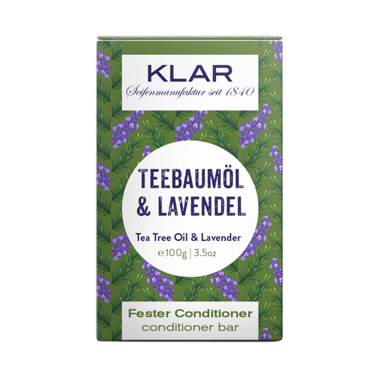 fester Conditioner Teebaumöl & Lavendel 100g (gegen Schuppen) Klar Seifen
