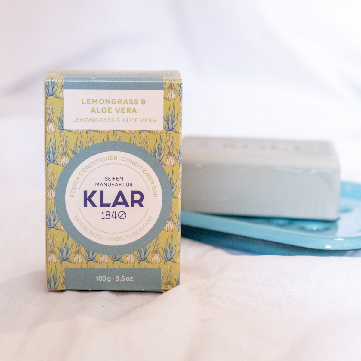 fester Conditioner Lemongras & Aloe Vera 100g (für fettiges Haar) Klar Seifen