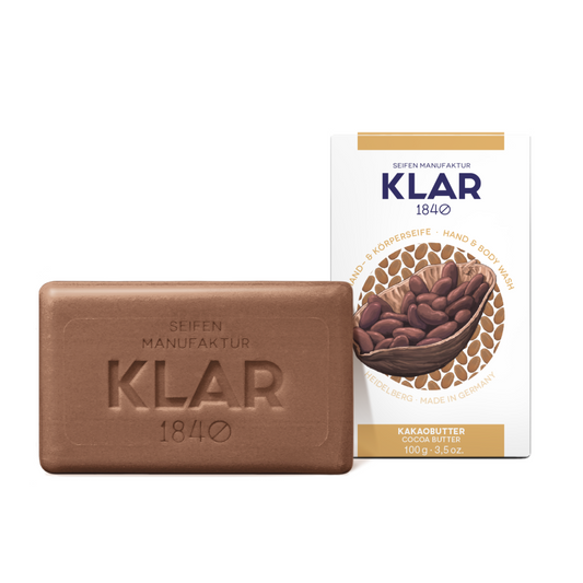 Kakaobutterseife 100g, Cosmos zertifiziert, palmölfrei Klar Seifen