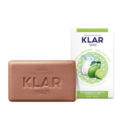 Buttermilch- & Limettenseife 100g, Cosmos zertifiziert, palmölfrei Klar Seifen