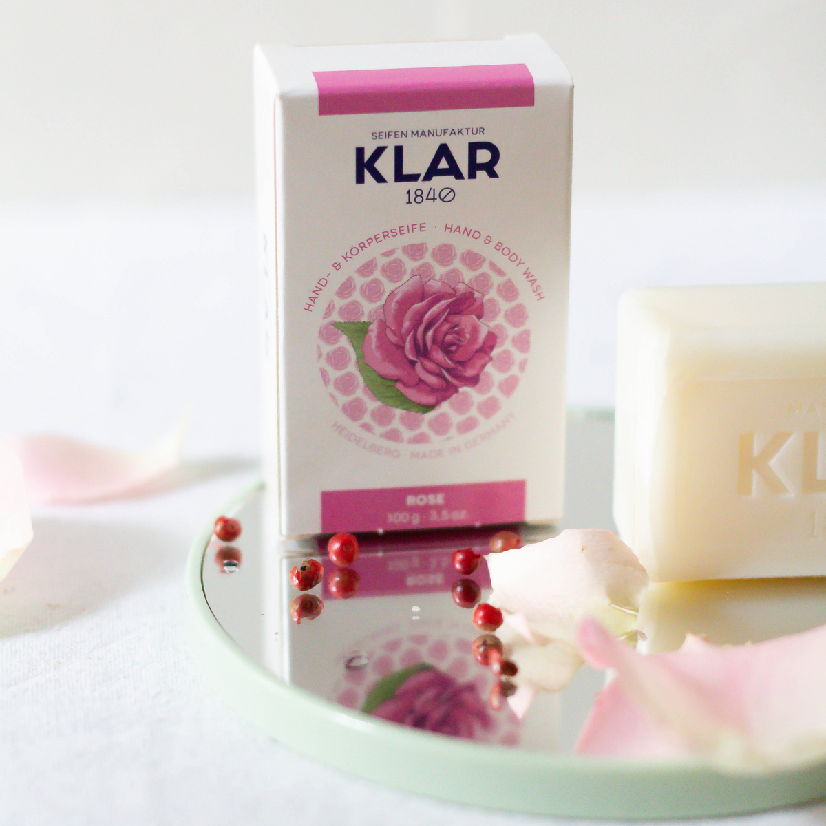 Rosenseife 100g, (palmölfrei) Klar Seifen