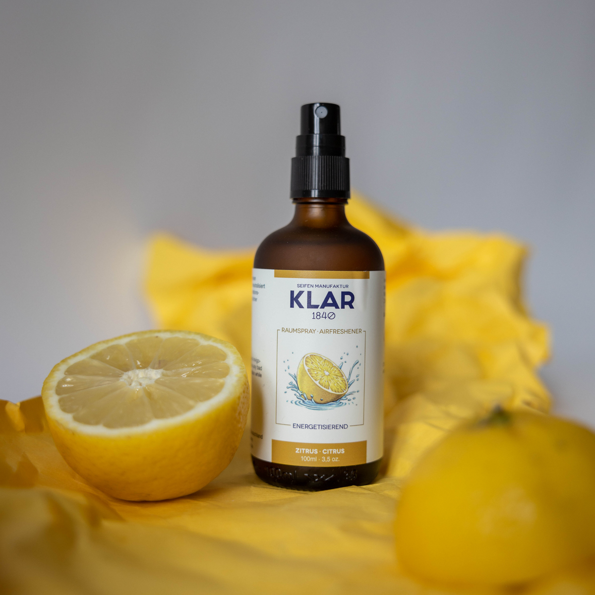 Raumspray Zitrus, 100ml Klar Seifen