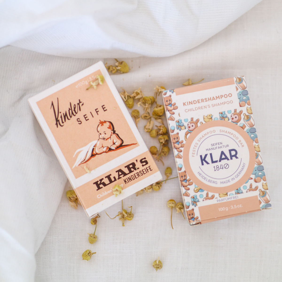 Set: Festes Shampoo & Seife für Kinder, parfümfrei Klar Seifen