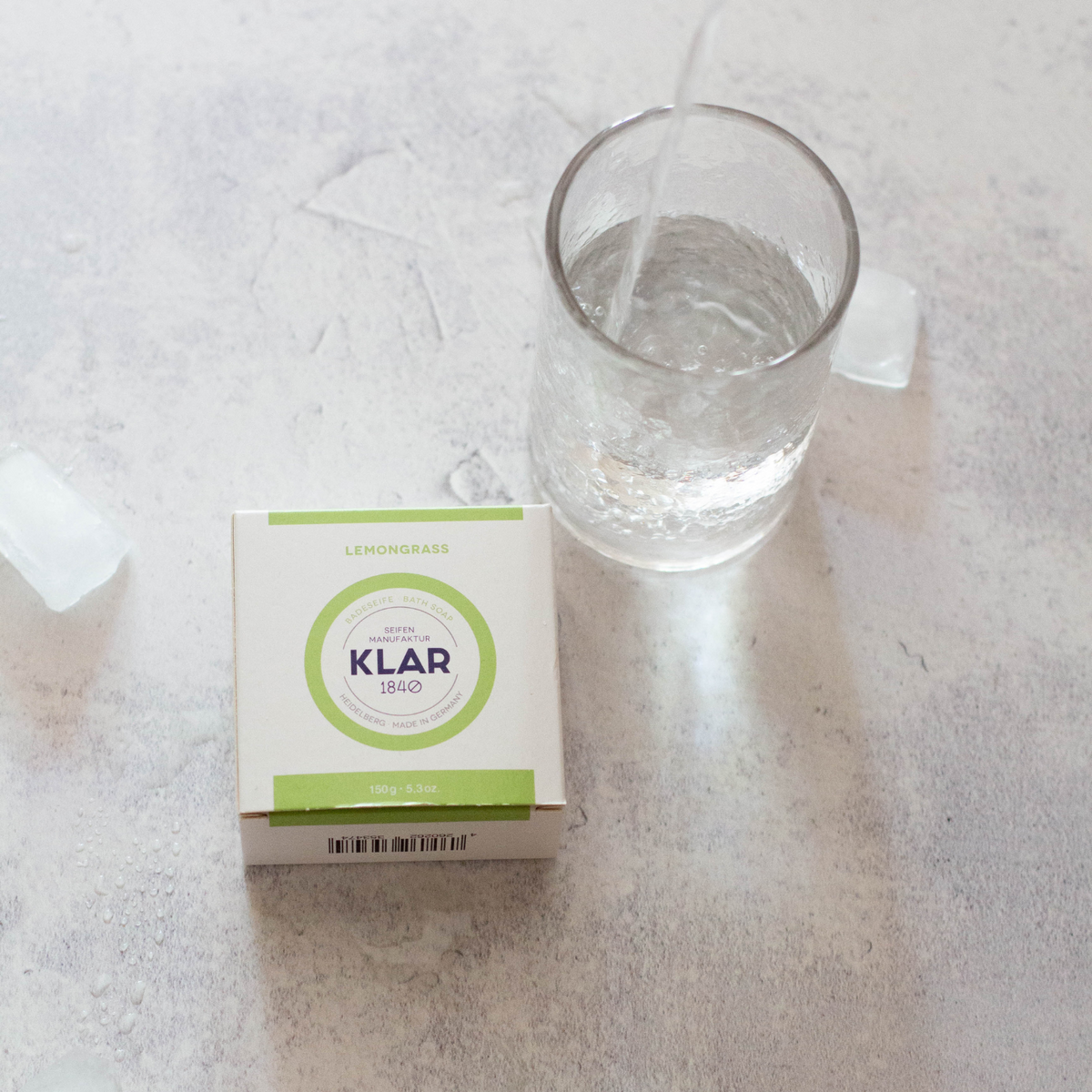 Badeseife Lemongrass 150g, Cosmos zertifiziert, palmölfrei Klar Seifen