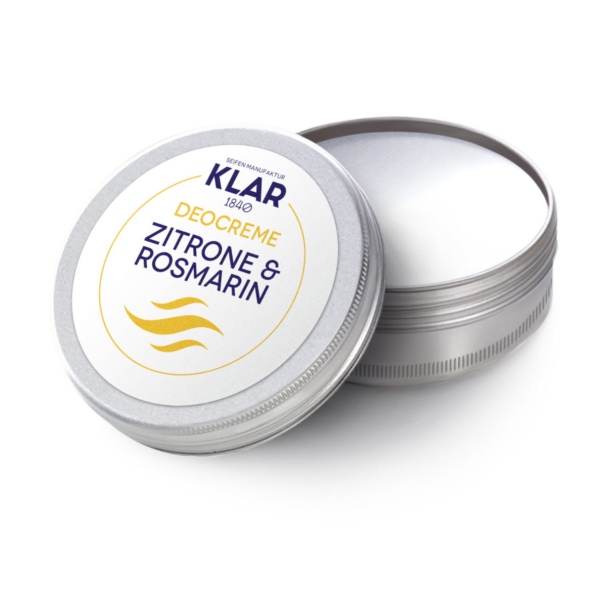 Deocreme Zitrone & Rosmarin im Alutiegel, 65ml Klar Seifen