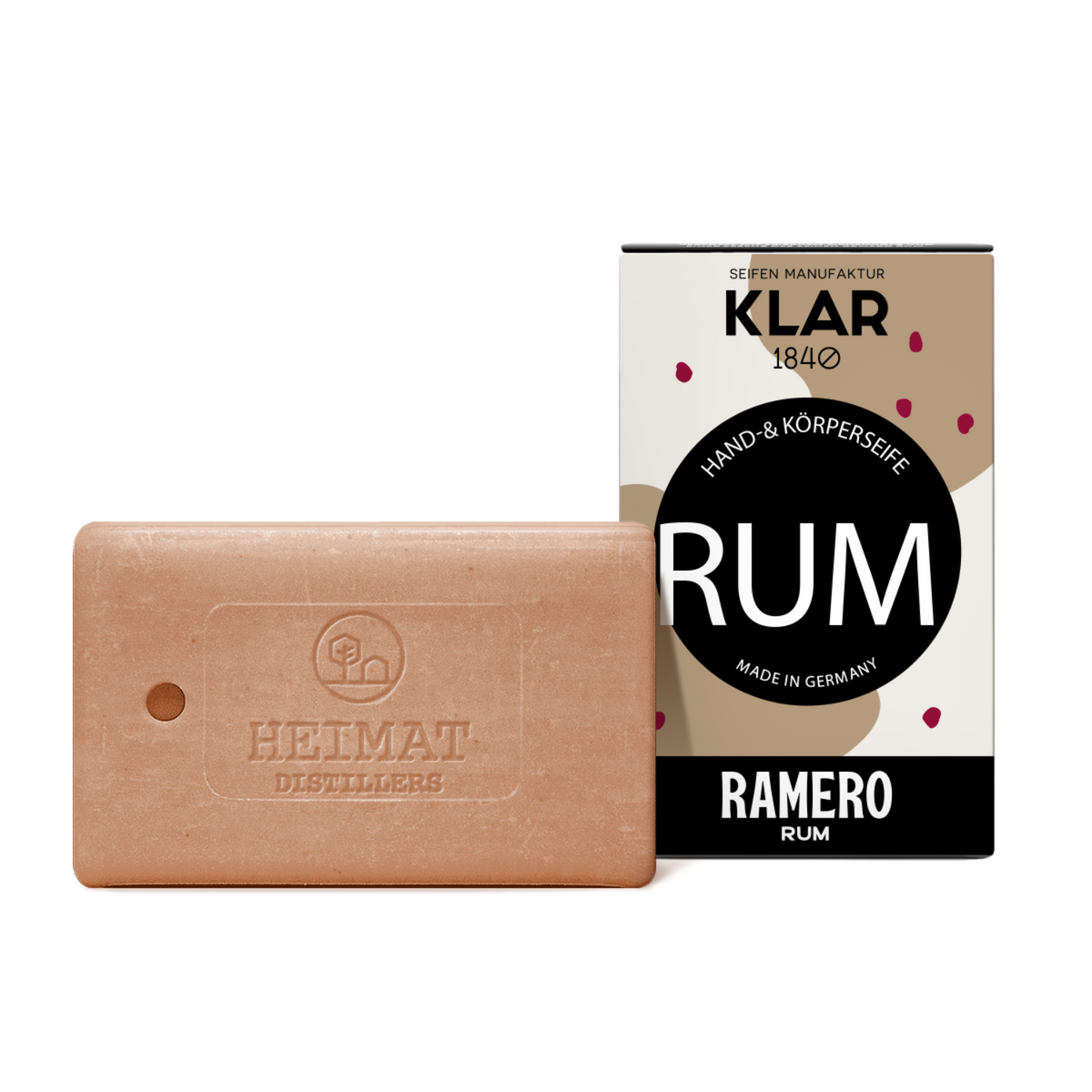 Rumseife Klar Seifen X Heimat Distillers, 100g Klar Seifen