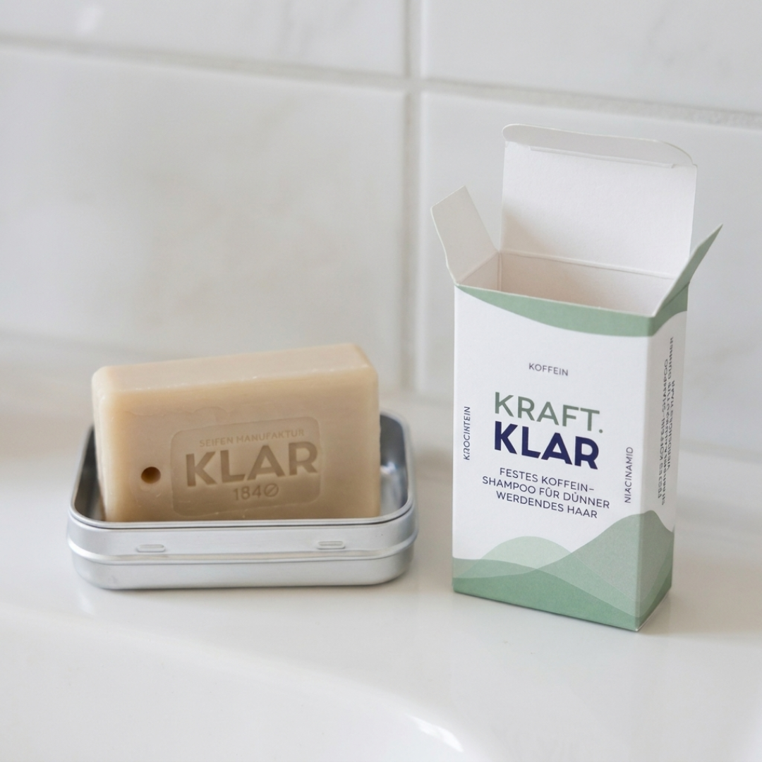 Festes Koffein-Shampoo Kraft.Klar 100g