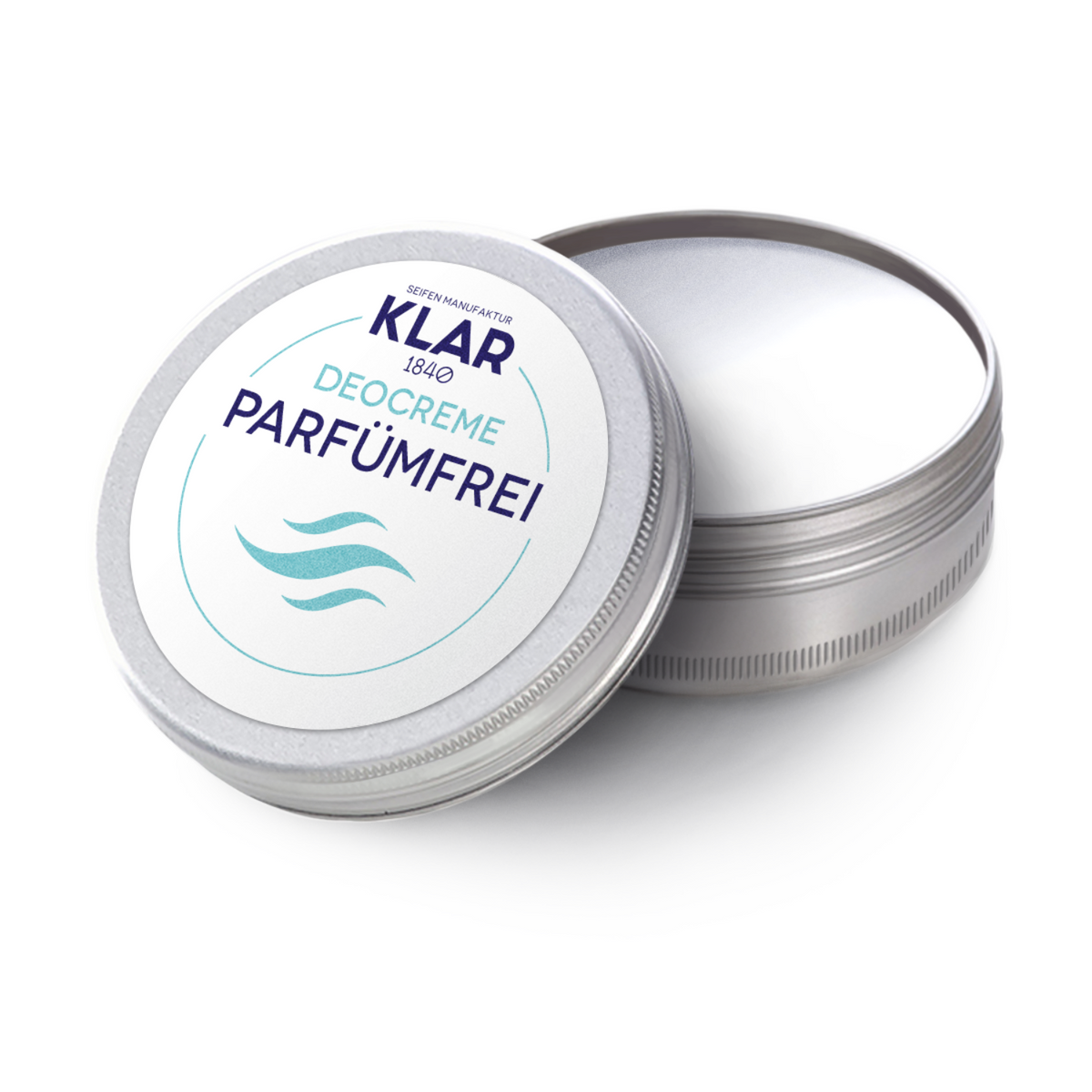 Deocreme parfümfrei im Alutiegel, 65ml Klar Seifen