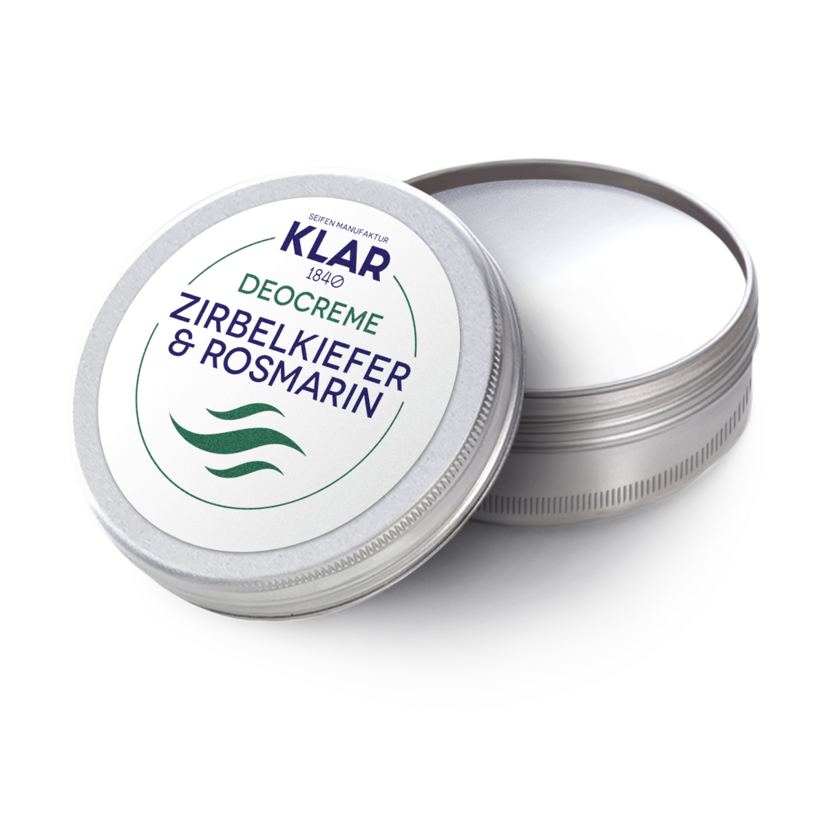 Deocreme Zirbelkiefer & Rosmarin im Alutiegel, 65ml Klar Seifen