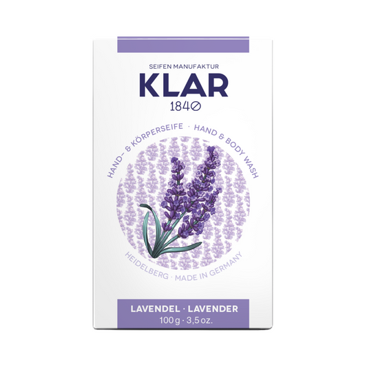 Lavendelseife 100g, Cosmos zertifiziert, palmölfrei Klar Seifen