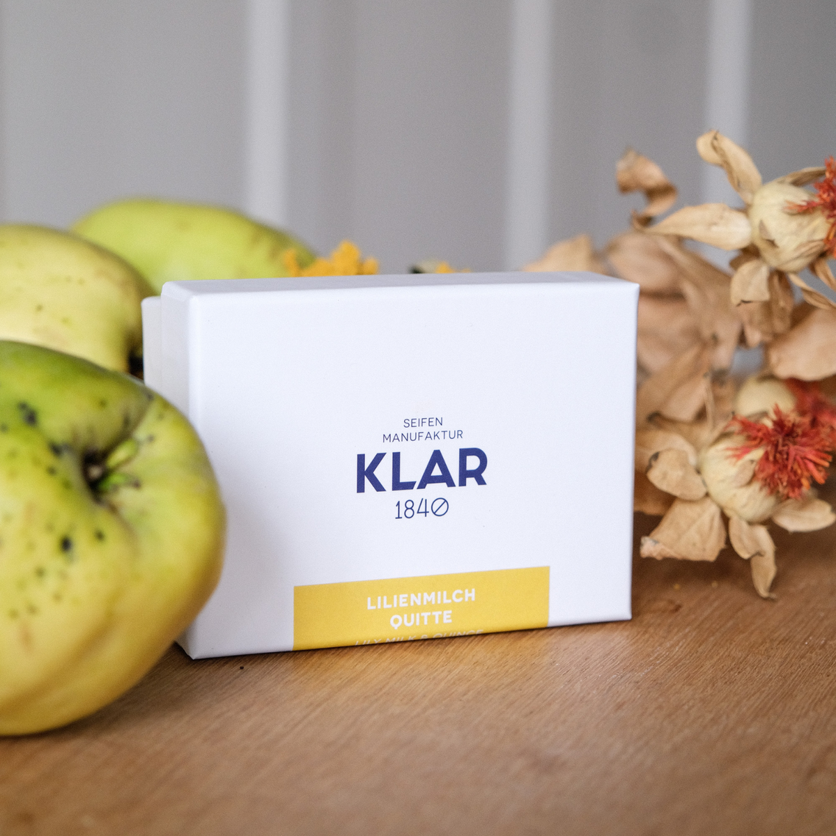 Pflegeseife Lilienmilch & Quitte 135g, palmölfrei Klar Seifen