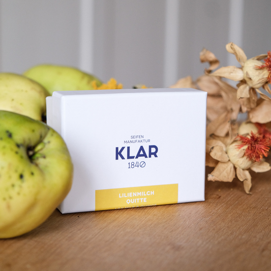 Pflegeseife Lilienmilch & Quitte 135g, palmölfrei Klar Seifen