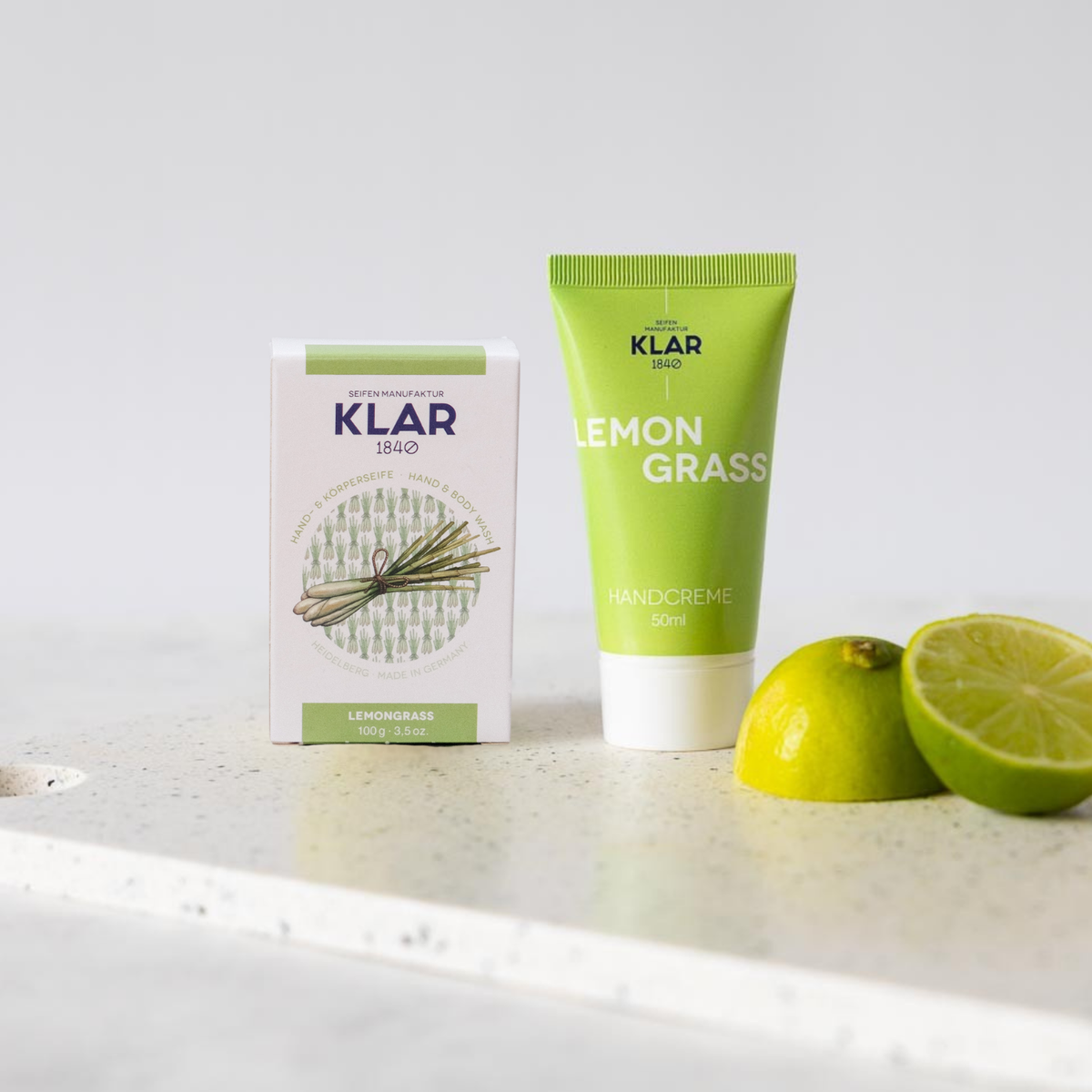 Lemongrassseife 100g, Cosmos zertifiziert, palmölfrei Klar Seifen