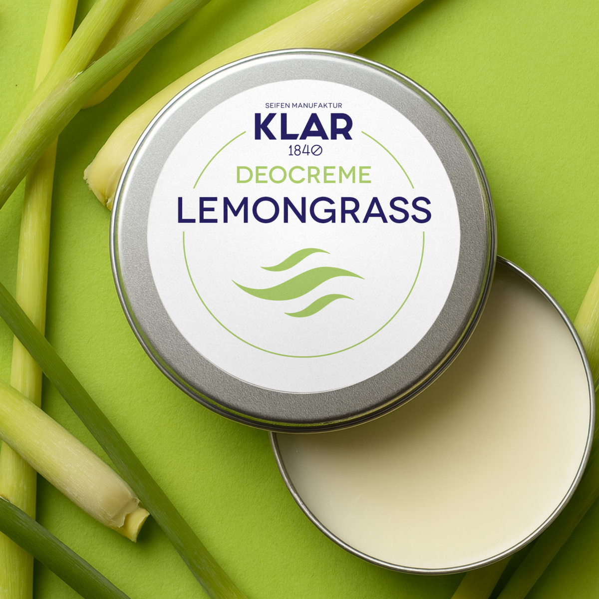 Deocreme Lemongrass im Alutiegel, 65ml Klar Seifen