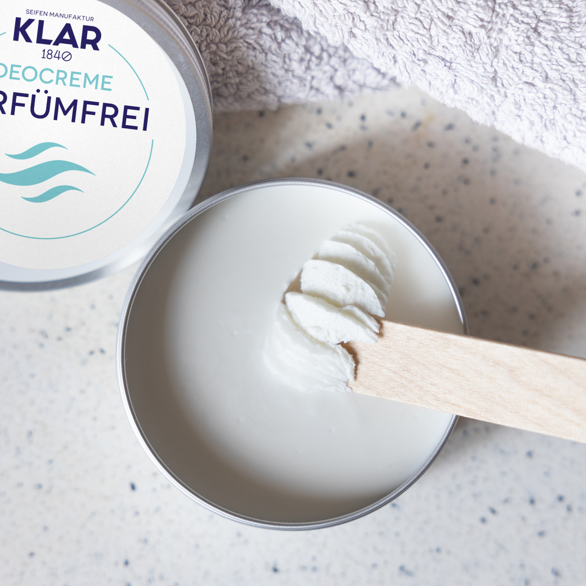 Deocreme parfümfrei im Alutiegel, 65ml Klar Seifen