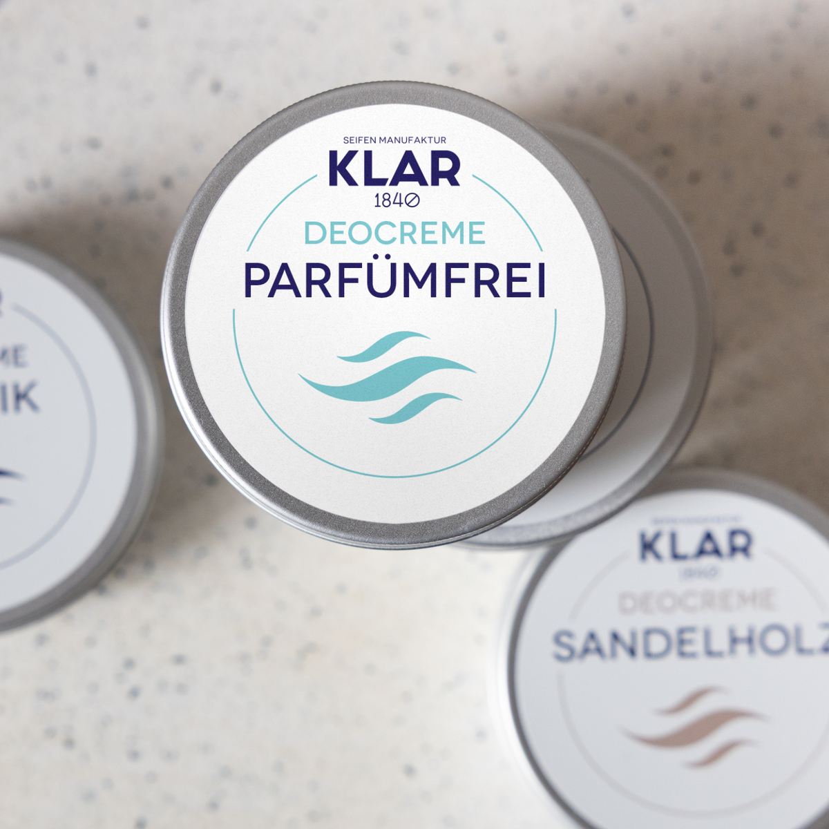 Deocreme parfümfrei im Alutiegel, 65ml Klar Seifen