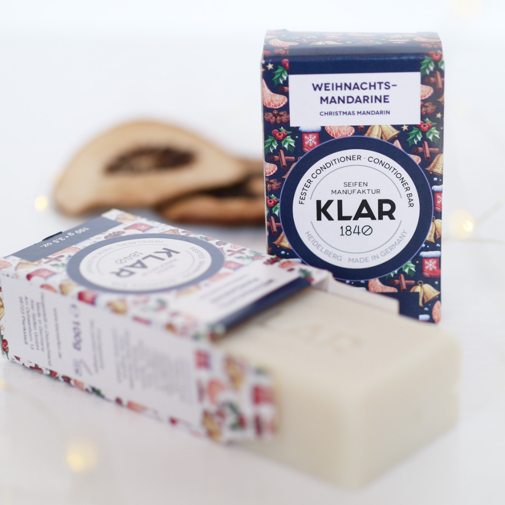 Set: Festes Shampoo & fester Conditioner Weihnachtsmandarine Klar Seifen