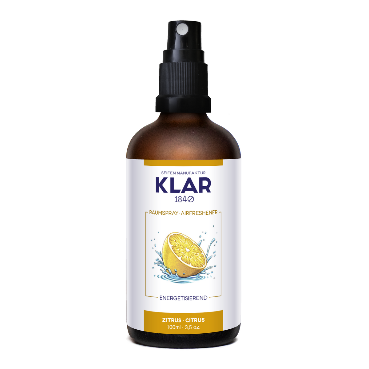 Raumspray Zitrus, 100ml Klar Seifen