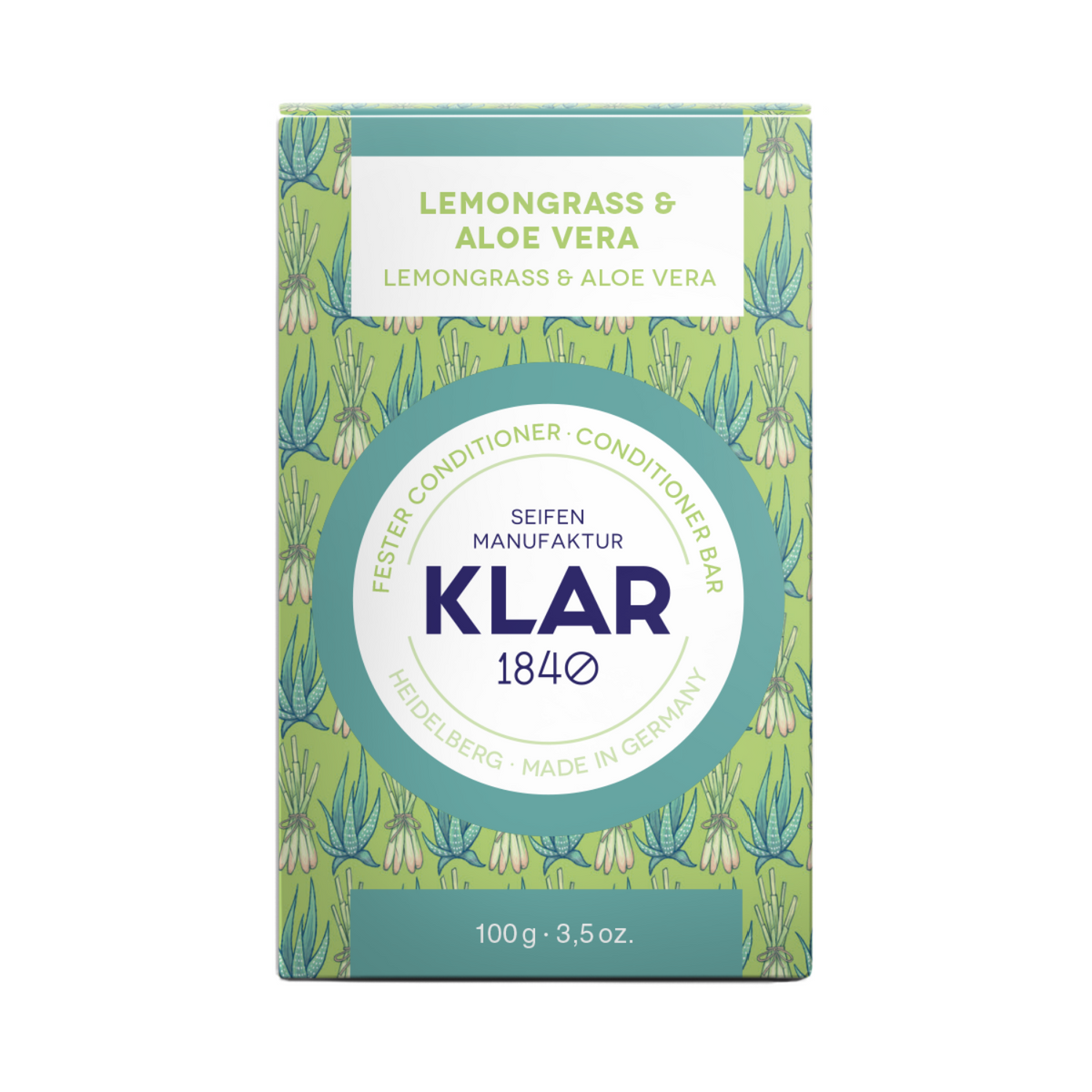 fester Conditioner Lemongras & Aloe Vera 100g (für fettiges Haar) Klar Seifen