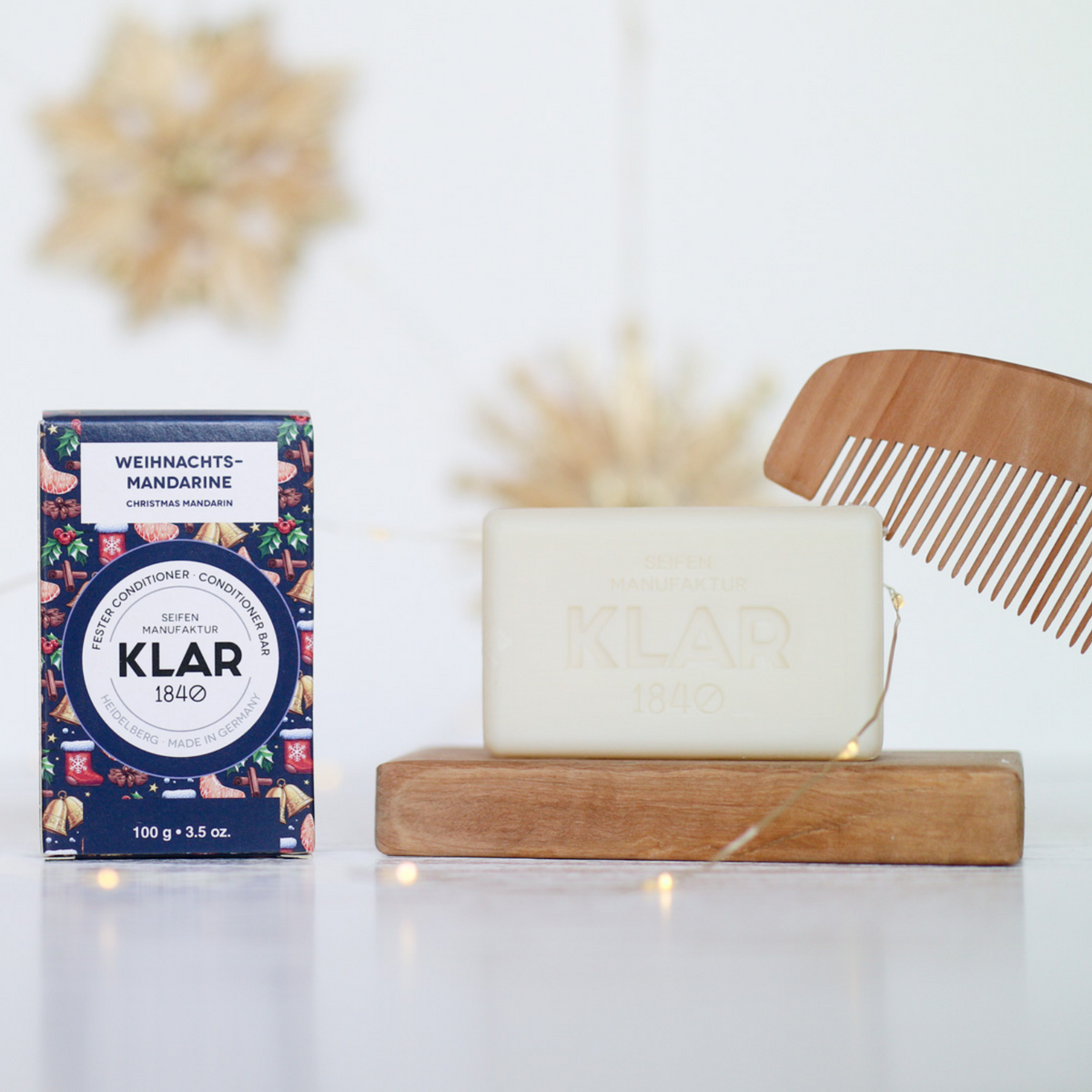 Fester Conditioner Weihnachtsmandarine 100g Klar Seifen