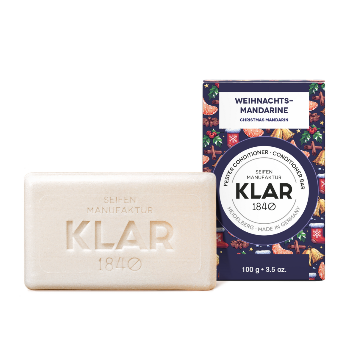 Fester Conditioner Weihnachtsmandarine 100g Klar Seifen