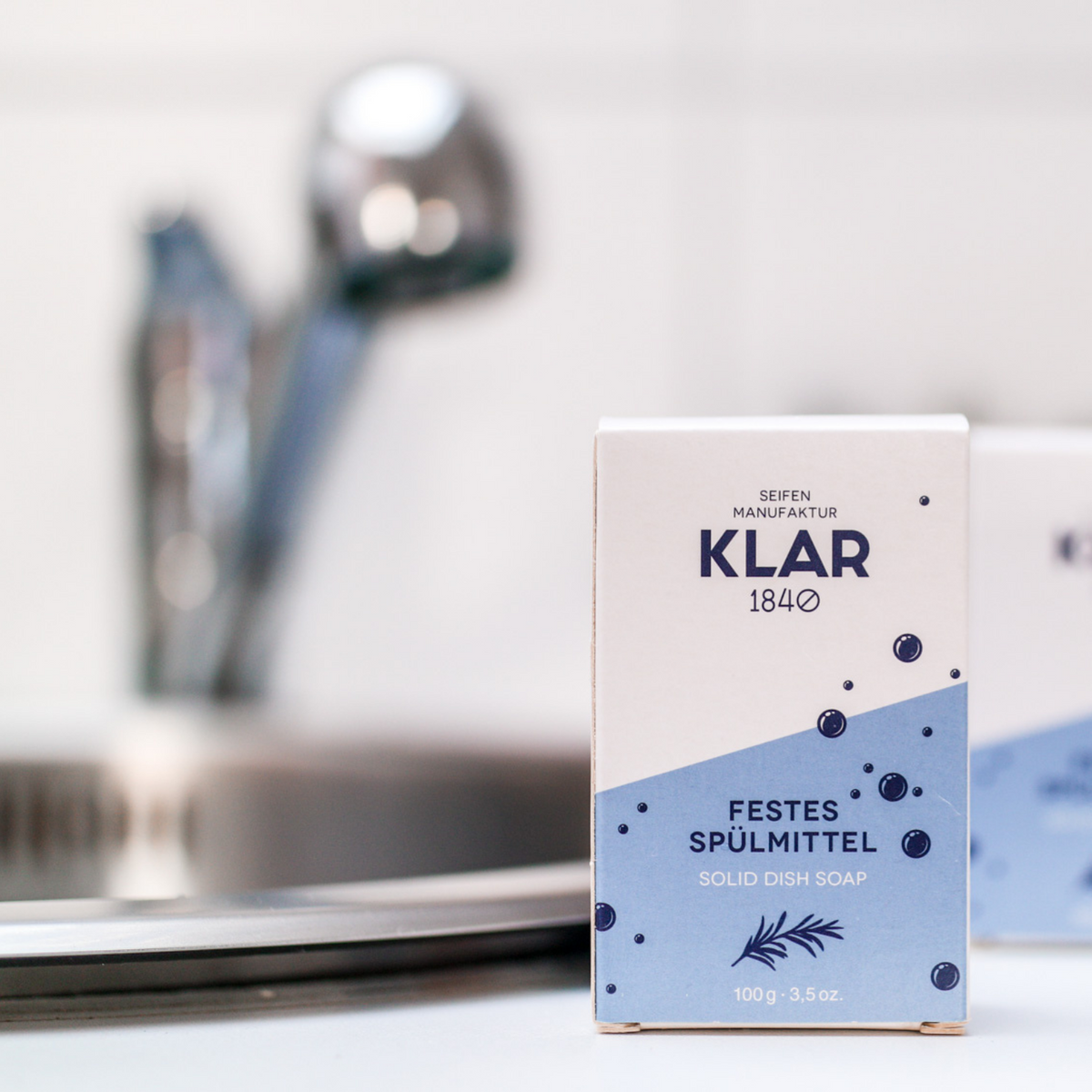 Festes Spülmittel, 100g Klar Seifen