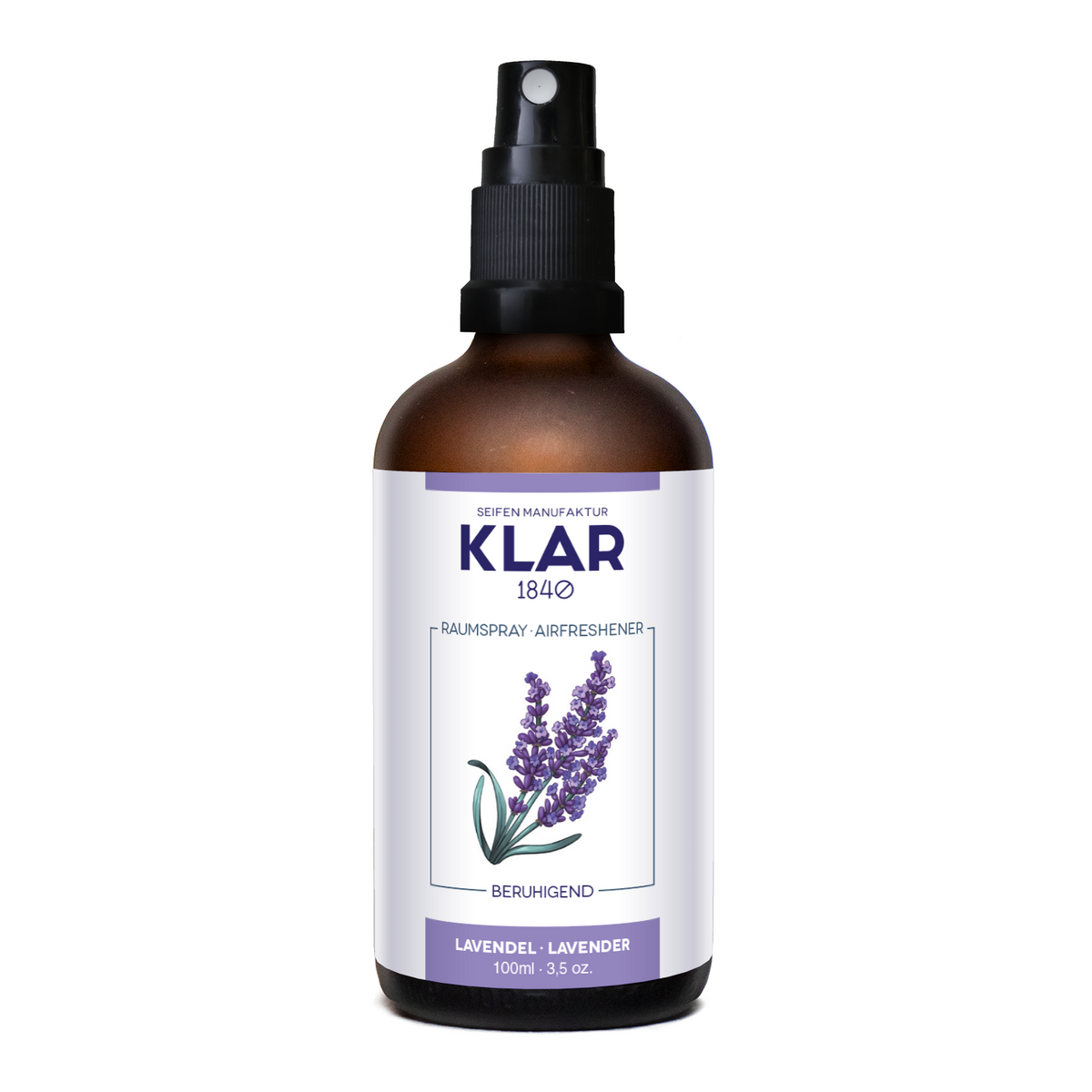 Raumspray Lavendel, 100ml Klar Seifen