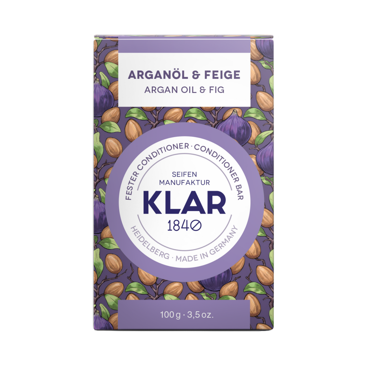 fester Conditioner Arganöl & Feige 100g (für trockenes Haar) Klar Seifen