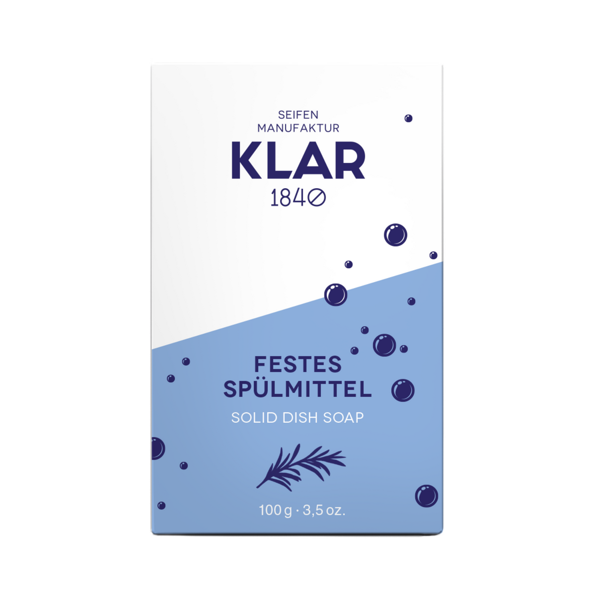 Festes Spülmittel, 100g Klar Seifen