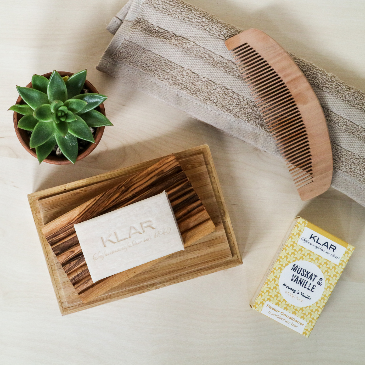 fester Conditioner Muskat & Vanille 100g (für normales Haar) Klar Seifen