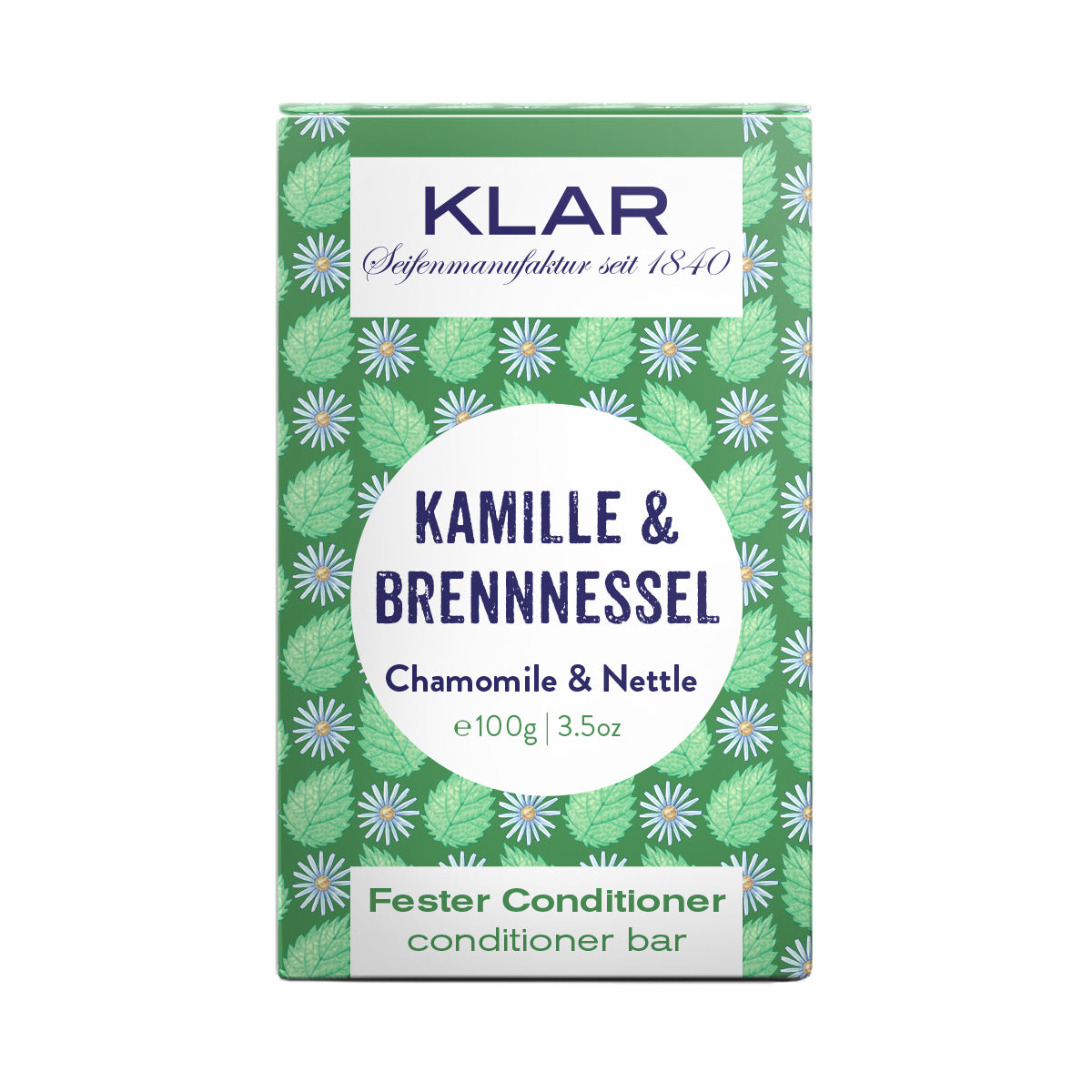 fester Conditioner Kamille & Brennnessel 100g (für störrisches Haar) Klar Seifen