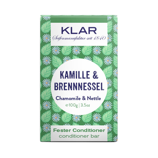 fester Conditioner Kamille & Brennnessel 100g (für störrisches Haar) Klar Seifen