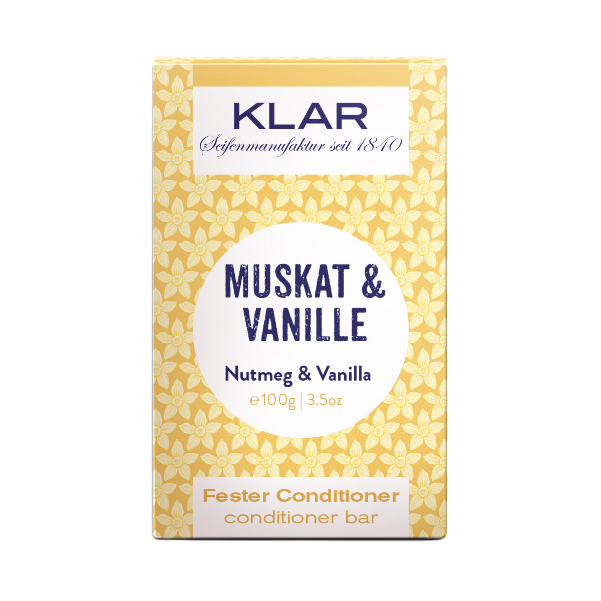 fester Conditioner Muskat & Vanille 100g (für normales Haar) Klar Seifen