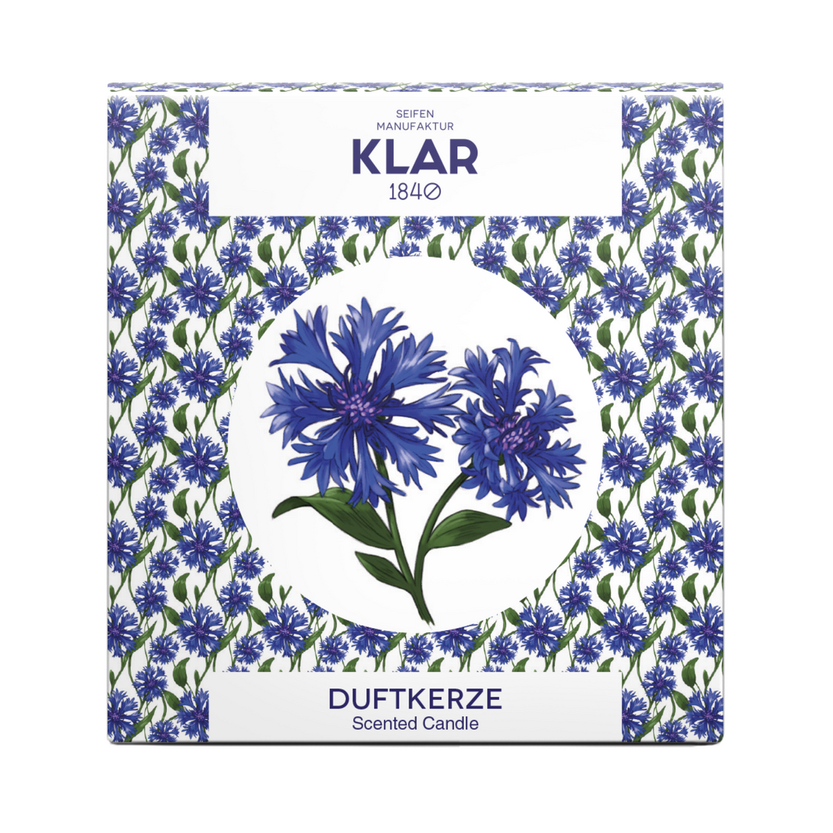 Duftkerze Blaue Blume Klar Seifen