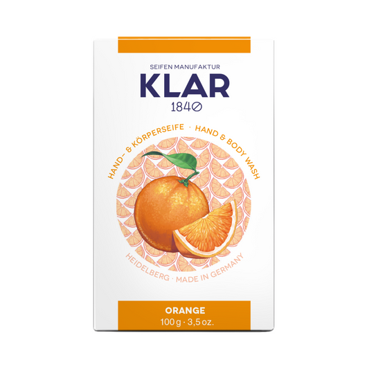 Orangenseife 100g, palmölfrei Klar Seifen
