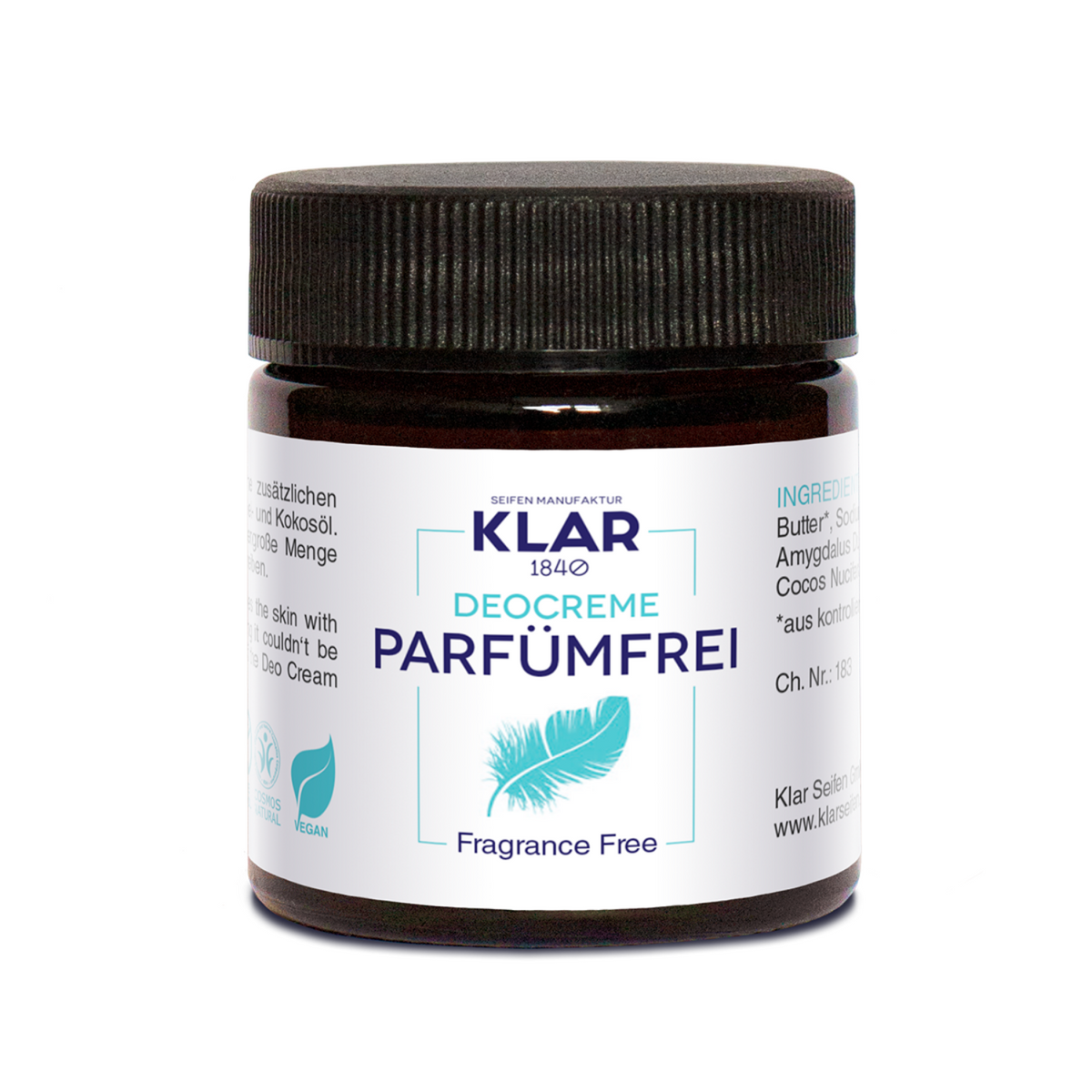 Deocreme parfümfrei, 30ml Klar Seifen
