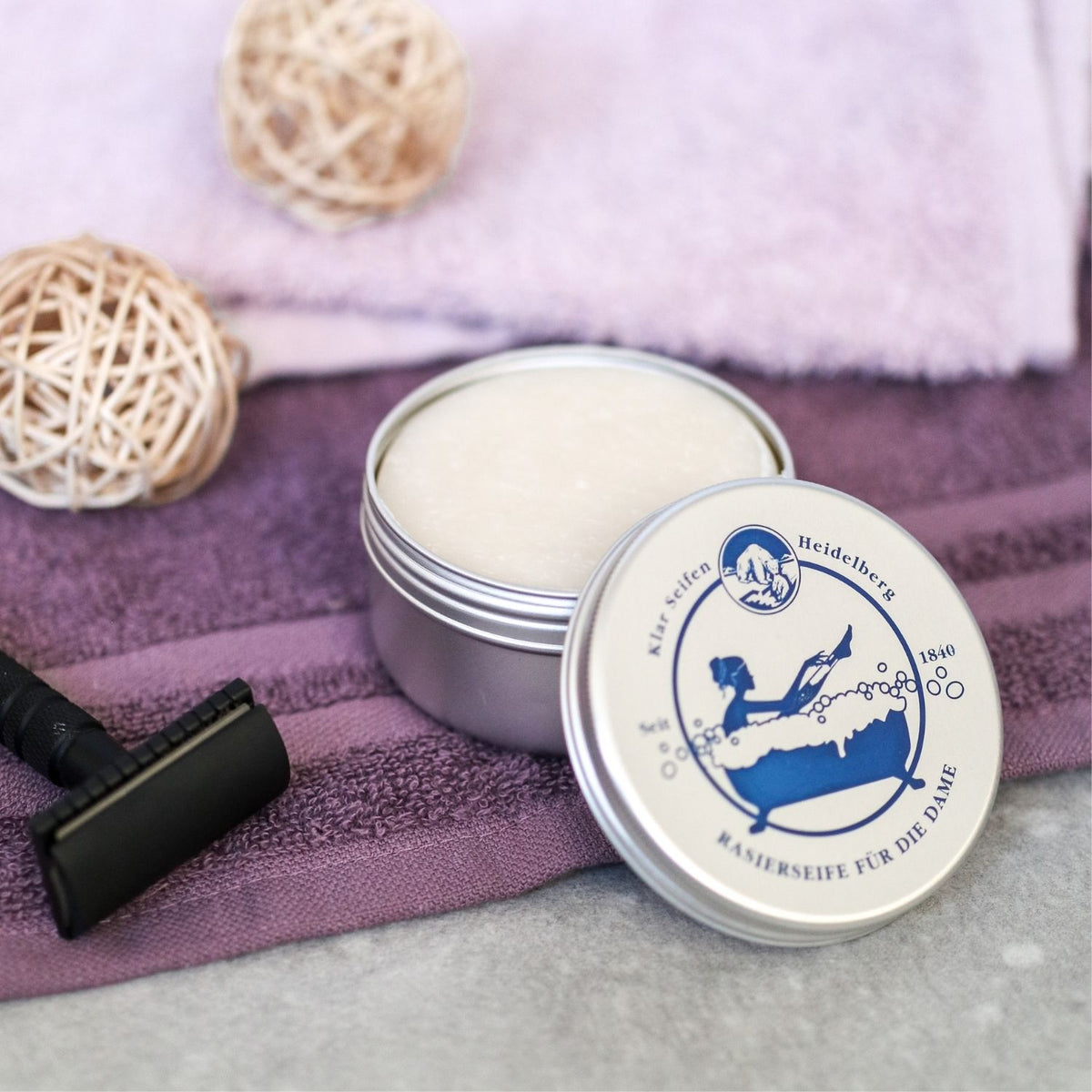 Rasierseife Damen 110g, Nachfüllpack Klar Seifen