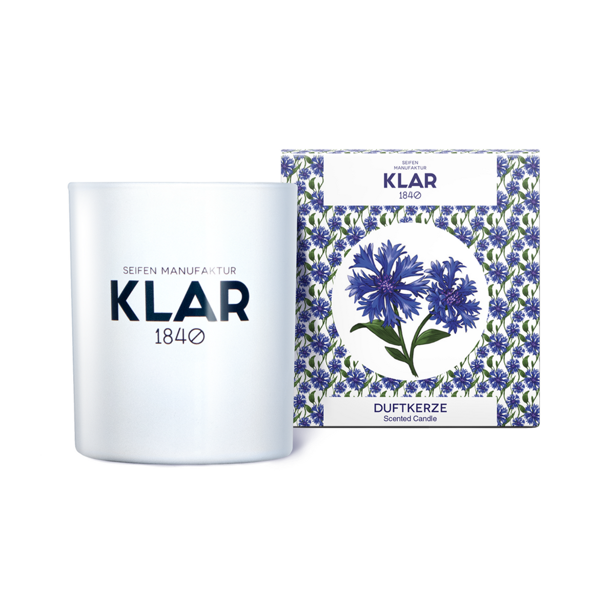 Duftkerze Blaue Blume Klar Seifen