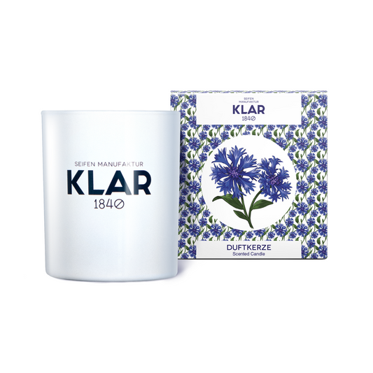 Duftkerze Blaue Blume Klar Seifen
