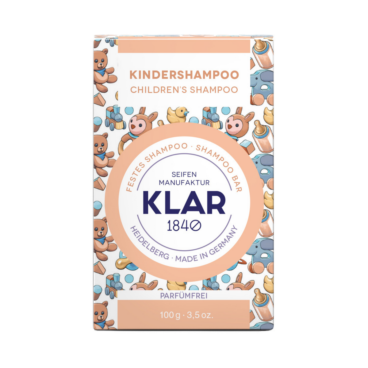 festes Kindershampoo 100g (parfümfrei) Klar Seifen