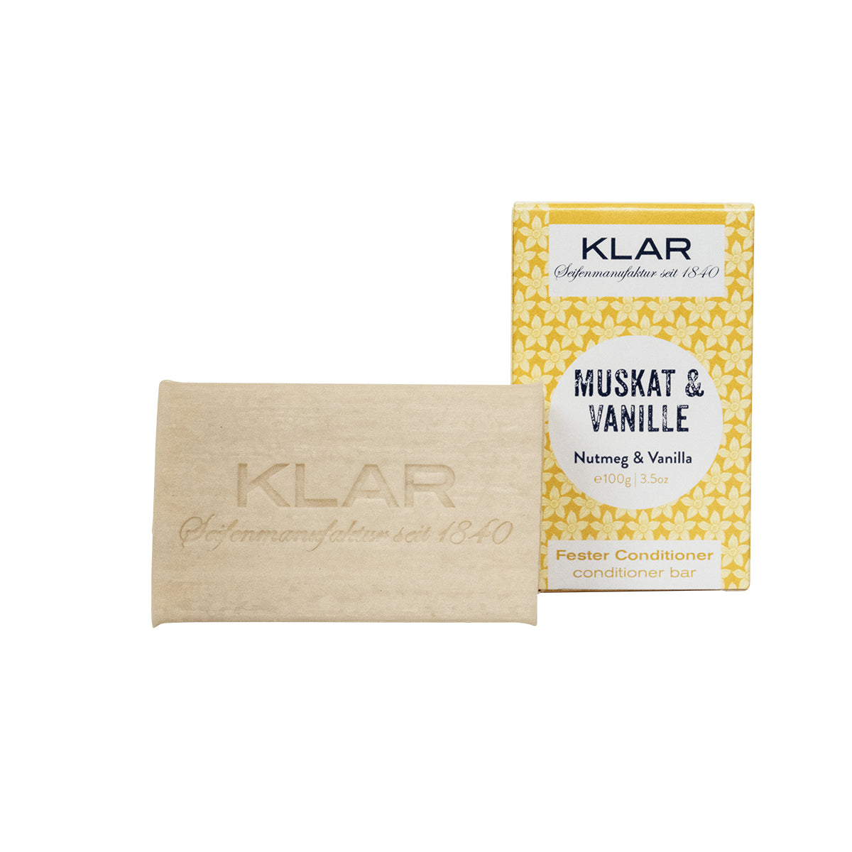 fester Conditioner Muskat & Vanille 100g (für normales Haar) Klar Seifen
